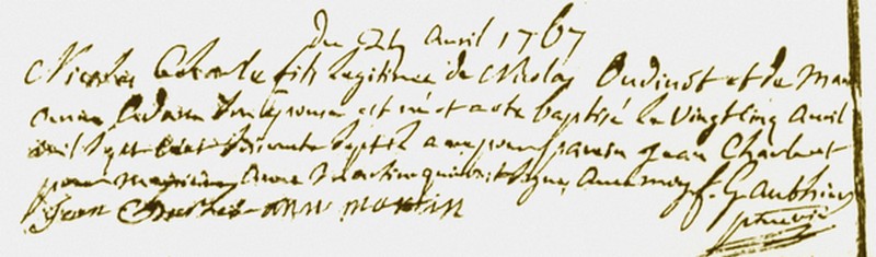 Acte de naissance du Maréchal